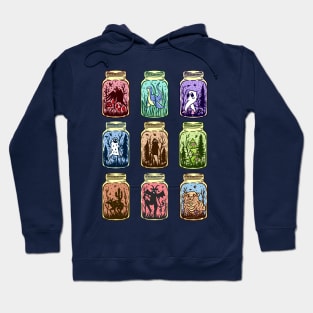 Cryptid Jar Collection Mothman Bigfoot Flatwoods Monster Yeti El Chupacabra Jersey Devil Squonk Fresno Nightcrawler Hoodie